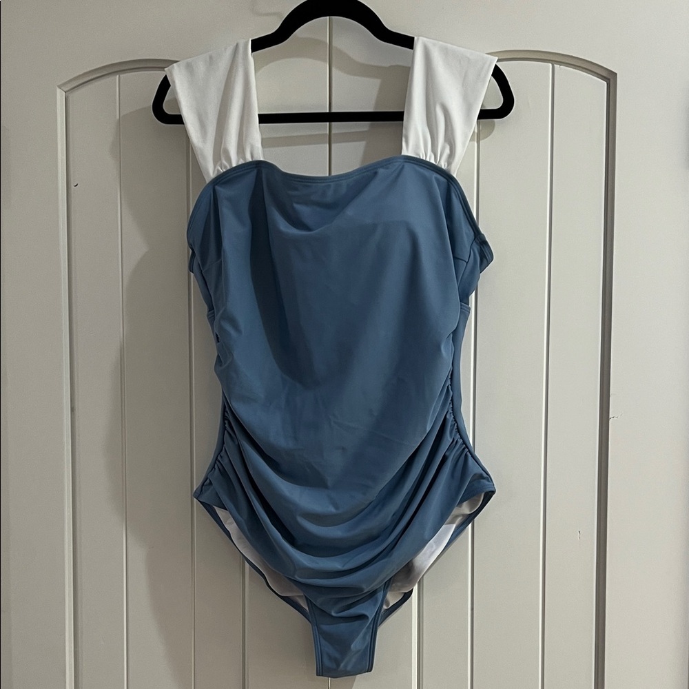 Stylish Blue and White One Piece